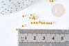 Perles intercalaires rondes laiton doré 2.4mm, x 1Gr (G9841)
