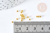Perles intercalaires rondes laiton doré 2.4mm, x 1Gr (G9841)