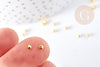 Perles intercalaires rondes laiton doré 2.4mm, x 1Gr (G9841)