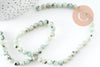 Perles jaspe sésame, jaspe bleuté,pierre naturelle,perles jade,jaspe naturel, 6mm, fil de 60perles , X1 (G3802)