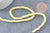 Perles polymère jaune heishi 6mm, fil de 40cm, x1 (G0769)