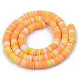 Perles polymère jaune pastel heishi 6mm, Perles plastique, perle heishi,perle disque, 6mm,le fil de 320 perles G4205