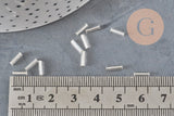 Silver Tube Seed Beads 6mm x 2mm, x5gr (G6440)