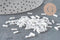 White Tube Seed Beads 6mm, White Beads, White Seed Beads, 6mm x 2mm, x 5gr G0285