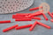 Perle rocaille in tubo, perle rocaille rosse, vetro rosso, tubo lungo, perla tubo rossa, 28mm, x 10gr G4390