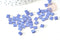 Perles rocaille carré verre rectangle bleu nuit, perle carré création bracelet, perle tila,4.5mm,2 trous, x50 (4.8GR) (G7756)