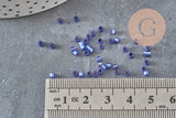 Perles rocaille tube verre bleu silver lined 2.5mm, x1 sachet de 8g (G11400)-Perles-Gingerlily Perles