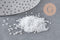 Perles rocailles Miyuki blanc nacré, Perles de rocaille japonaise White Lined Crystal ,perle rocaille perlage,15/0, 1.5mm, Sachet 10g (G3954)