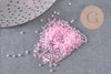 Perles rocailles miyuki rose, Perle rocaille japonaise Pink Lined Crystal ,perle rocaille perlage,15/0, 1.5mm, Sachet 10g (G3953)