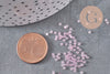 Perles rocailles miyuki rose, Perle rocaille japonaise Pink Lined Crystal ,perle rocaille perlage,15/0, 1.5mm, Sachet 10g (G3953)