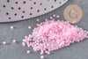 Perles rocailles miyuki rose, Perle rocaille japonaise Pink Lined Crystal ,perle rocaille perlage,15/0, 1.5mm, Sachet 10g (G3953)