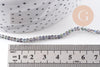 Perles rondelle gris irisé 2.5mm, x1 fil de 31cm (G0621)