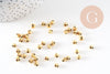 Perles rondelles coupelles intercalaires zamac doré 5mm, x50 (G10817)