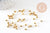 Perles rondelles coupelles intercalaires zamac doré 5mm, x50 (G10817)