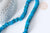 Perles rondelles heishi coquillage naturel teinté bleu 8~8,5mm, fil de 39cm x1 (G7873)
