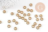 Perles rondelles intercalaires zamac doré antique 8mm, x50 (G10816)