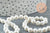 Perles rondes coquillage naturel blanche nacrées 6mm, x1 fil de 40cm (G10131)