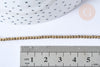 Perles rondes dorées métallisées verre 2,5mm, le fil de 35.8cm, x1 (G7850)