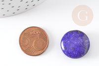 Perles rondes en howlite Violet, perles howlite, howlite naturelle, 20mm, x5 (G1601)