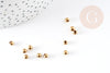 Perles rondes intercalaires laiton brut4 mm , x 100 (8GR) (G8752)