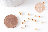 Perles rondes intercalaires texturées laiton doré 14k 3mm, x20 (G1511)