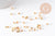 Perles rondes intercalaires texturées laiton doré 14k 3mm, x20 (G1511)
