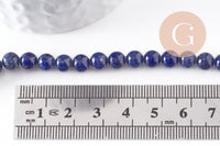 Perles rondes lapis lazuli naturel 6mm, x1 fil de 20cm (G4069)