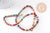 Perles rondes rondelles howlite multicolore, perles pierre,fabrication bijoux,perle heshi,howlite synthétique, fil de 160 perles, X1 G4500