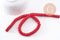 Perles rondes rondelles turquoise rouge 10x4mm, x1 fil de 50cm (G0989)