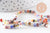Perles rondes verre millefiori 4mm, x1 fil de 33cm (G5364)