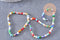 Perles rondes verre millefiori artisanal 4mm, x1 fil de 38cm (G5874)