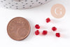 Perles toupie bicone cristal autrichien facette rouge 4mm, x20 (G7462)