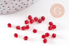 Perles toupie bicone cristal autrichien facette rouge 4mm, x20 (G7462)