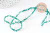 Perles toupies cristal bleu turquoise transparent irisé 3.5x2.5mm, x1 fil de 40cm (G6760)