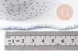 Perles toupies cristal gris clair, perles bijoux, cristal, verre facette, création bijoux, 3x2mm, fil de 36cm (G4691)