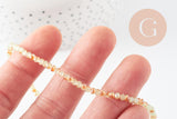 Perles toupies cristal jaune transparent irisé 3.5x2.5mm, x1 fil 38cm (G8593)