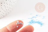 Perles tube bleu ciel opaque façon Delica miyuki 1.5-2mm, x1 sachet de 8gr (G9159)