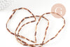 Perles tube coco nature, bois naturel, perles bois, Perles tube bois,14-19mm, fil de 38cm, x1 G0014