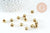 Perles tube gravé zamac doré vieilli 7x6mm, x20 (G10740)