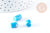 Perles tube howlite naturelle turquoise 10x7mm, x5 (G8281)