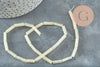 Perles tube jade naturel vert très clair, création bijoux perle pierre naturel,13mm, fil de 30 perles x1 (G4160)
