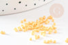 Perles tube jaune opaque façon Delica miyuki 1.5-2mm, x1 sachet de 8gr (G9161)