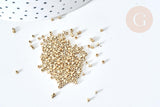 Perles tube or clair mat façon Delica miyuki, x1 sachet de 8g (G7762)