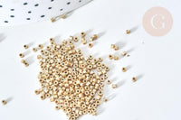 Perles tube or clair mat façon Delica miyuki, x1 sachet de 8g (G7762)