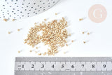 Perles tube or clair métallisé mat façon Delica miyuki, x1 Sachet 8g (G7777)