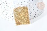 Perles tube or foncé mat façon Delica miyuki, x1 sachet de 8g (G7759)