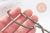 Perles tube pyrite naturelle 13x4mm x1 fil (G4020)