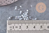 Perles tube verre blanc nacré façon Delica miyuki, x1 sachet de 8g (G10933)