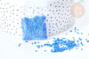 Perles tube verre bleu façon Delica miyuki, x1 sachet de 8g (G7765)