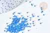 Perles tube verre bleu façon Delica miyuki, x1 sachet de 8g (G7765)